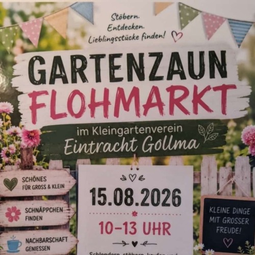Gartenzaun-Flohmarkt in der KGA "Eintracht" in Gollma